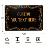 CIFbuy Custom Outdoor Metal Sign Black Lace Design Traffic Safety Warning Sign 8x12 Inches(TikTok, temu pick-up service) - Image 3