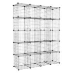 20-Cube Organizer Cube Storage Storage Shelves Wire Cube Storage Origami Shelves Metal Grid Multifunction Shelving Unit Modular Cubbies Organizer Bookcase - Image 6