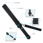 USB Rechargeable LED Flashlight Retractable Torch 3-Mode Zoomable Security Light Outdoor Flashlight Set (US Logistics For USPS/DHL/Fedex/UPS. No designated logistics accepted TK/TMEU only For self-pickup - Image 3