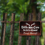 CIFbuy Vintage Little Man Cave No Girls Allowed Except Mom Metal Tin Sign 8x12 Inch Waterproof Rustproof 2D Flat Classic Wall Decor TikTok, TikTok, r Self-pickup Logiopics - Image 4