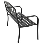 50" Iron Outdoor Courtyard Decoration Park Leisure Bench - Image 18