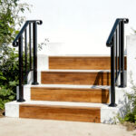 [Same Code 21862947 70638141]Artisasset Matte Black Outdoor 1st Tier Iron Handrail - Image 24