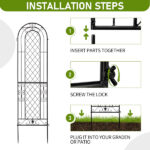 2 Pack 16" x 61" Rustproof Iron Garden Trellis - Image 4