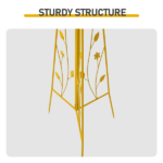6.2ft Yellow 5-Blade Iron Windmill with Tripod Stand - Image 5