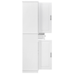 K&K 71" Tall Kitchen Pantry Cabinet with 3 Pull Out Cabinet Organizers, Farmhouse Embossed Texture Storage Cabinet with 6 Door Shelves, 2 Drawers, Freestanding Cupboard for Kitchen, Dining Room White - Image 4