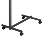 Multifunctional Adjustable Bedside Table MDF/Iron/4 Wheels With Brake, Dark Wood Grain Color - Image 19
