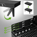 44*27*7cm Portable Square Charcoal Grill Black - Image 13