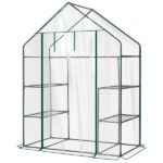 Mini Walk-in Greenhouse with PVC Cover, 4-Shelf Indoor Outdoor Plant Gardening Green House for Garden Backyard, 56" x 29" x 77", Transparent - Image 7