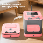 Elevated leak proof elf pink cat litter box, made of sturdy and durable materials, also suitable for multi cat households - Image 5