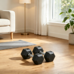 Hex Rubber Dumbbell Set – No-Roll Hexagonal End Construction for Strength Training