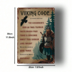 CIFbuy 1pc Viking Warrior Metal Sign 8x12 Inch, 2D Flat Metal Wall Art For Man Cave Bedroom Bathroom, Unique Home Office Kitchen Decor TikTok, TikTok, Self-pickup Logiopics - Image 2