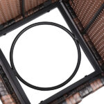 Replace 95812680 40*40*57cm Iron Frame Gas Bottle Storage Rattan Side Table Brown Gradient - Image 29