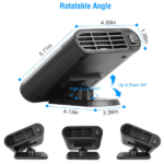 24V Car Truck Heater -200W Fast Heating & Fan Mode, 360° Adjustable, 2 in 1 Defroster Defogger Demister Windshield Heater Defog Defrost for Van Bus Camping Travel - Image 10