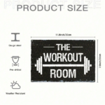 CIFbuy 1pc Vintage Gym Wall Sign Heavy-Duty Iron Fitness Center Plaque With Pre-Drilled Holes Home Gym Decor Weight Room Aesthetic Man TikTok, TikTok, Self-pickup Logiopics - Image 6