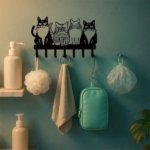 CIFbuy Vintage Cat Metal Wall Hooks Entryway Towel Key Holder Cute Farmhouse Home Decor Gift (TikTok, temu pick-up service) - Image 5