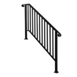 [Same Code 81504920 40310676]Artisasset Matte Black Outdoor 4 Level Iron Handrail - Image 15