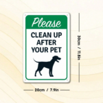 CIFbuy 1Pcs 8x12In Vintage Metal Tin Sign, Waterproof" Please Clean Up After Your Pet Wall Decor, Wall Decor, Cute Running Puppy Graphic 2 WaterprooikTok, WaterprooikTok, t Self-pickup Logiopics - Image 3