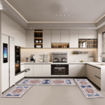 Boho Kitchen Rug Sets 3 Piece with Runner Non Slip Kitchen Rugs and Mats Washable Kitchen Mats for Floor Thick Kitchen Floor Mat Carpet Runner Rugs for Hallway Laundry Holiday Decor - Image 2