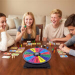 14-Slot Customizable Spinning Prize Wheel with Foldable Stand, Rewritable Tabletop Fortune Wheel - Multicolor - Image 3