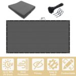 5'X50' Dark Grey HDPE Fence - Image 4