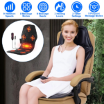 Full Body Massage Chair Pad with Heat, 8 Modes 9 Intensities, Home Office Car Use Back Neck Massager for Pain Relief Home Office Car Massage Chair Pad with Heat, Customizable Full Body Massager for Sedentary Pain & Sports Injury Relief, 3 Timer Settings