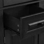 K&K 71" Tall Kitchen Pantry Cabinet with 3 Pull Out Cabinet Organizers, Farmhouse Embossed Texture Storage Cabinet with 6 Door Shelves, 2 Drawers, Freestanding Cupboard for Kitchen, Dining Room Black - Image 10