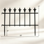 Black Foldable Garden Border Fence, 10 Pack No Dig Animal Barrier, Decorative Metal Fencing for Lawn Pathway Outdoor Landscaping - Image 8