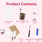 MUSIC PARK 3d Wooden Puzzle Carousel Music Box Handmade Assembly Model Kit Holidays Birthdays Christmas Gifts - Image 3