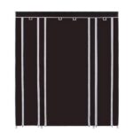 69" Portable Clothes Closet Wardrobe Storage Organizer with Non-Woven Fabric Quick and Easy to Assemble Extra Strong and Durable Dark Brown