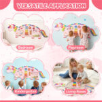 11-in-1 Dinosaur Activity Wall Busy Board Panels-- Wooden Sensory Toy-Pink - Image 11