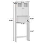 Double Doors Bathroom Cabinet White - Image 2