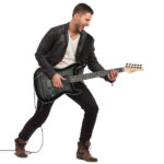 [Do Not Sell on Amazon] GST Stylish H-H Pickup Tiger Stripe Electric Guitar Kit with 20W AMP Bag Guitar Strap Black - Image 11