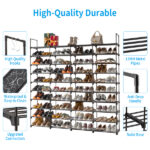 10 Tiers Shoe Rack Storage Organizer Shoe Shelf Organizer for Entryway Holds 80 Pairs Shoe, Stackable Shoe Cabinet Shoe Rack - Image 9