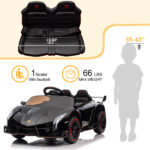 Lamborghini Poison Small Dual Drive 12V 4.5AH with 2.4G Remote Control Sports Car Electric Car Black - Image 15