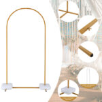100*200cm For Wedding, Iron, Arc Roof, Door Frame Shape, Water Bag With Floor Nails, Iron Arch, Golden Yellow - Image 9