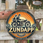 CIFbuy 1pc 2D Flat Round Sign 8x8in ZUNDAPP, "" ZUNDAPP 1920s, European Retro Plaque Vintage Motorcycle Metal Tin Sign TikTok, Temu Self-pickup LogiSiics - Image 7