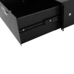 19" 4U Steel Plate DJ Drawer Equipment Cabinet with Keys Black - Image 3