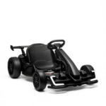 Black 24V Kids Go Kart – 7.5 MPH with Slow Start, Adjustable Seat for Lawn Play - Image 3