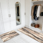Three-piece kitchen rug set, non-slip and washable, abstract pattern kitchen hallway rug, soft and comfortable, suitable for sinks, floors, entrances, hallways and bathrooms. - Image 10