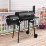 Barrel Charcoal Grill with Offset Smoker, All Metal Outdoor Smoker with Side Table and Wheels for Outdoor Garden Patio and Backyard Cooking - Image 7
