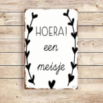 CIFbuy 1pc Wrought Iron Wall Art HOERA! Een Meisje Dutch Baby Girl Metal Sign, 8x12in Heart Motif Plaque For Nursery Decor TikTok, TikTok, Self-pickup Logiopics - Image 5