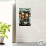 CIFbuy Vintage Rustic Window Flower Metal Wall Art, Farmhouse 2D Flat Iron Panel Sign, Waterproof Rustproof Home Decor 7.9x11.9in TikTok, TikTok, n Self-pickup Logiopics - Image 5