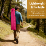 Portable Folding Camping Cot with Carrying Bag Army Pink - Image 9