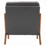 Same Code 33734058 Oak Armrest Oak Upholstered Single Lounge Chair Indoor Lounge Chair Dark Grey - Image 8