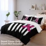 American Flag Red Ribbon King Duvet Cover Set Microfiber 3pcs with 2 Pillowcases - Image 2