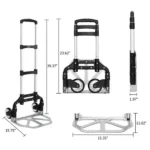 Black Folding Hand Truck with Telescopic Handle (Shipment from Walmart) - Image 5