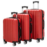 3-in-1 Multifunctional Large Capacity Traveling Storage Suitcase Luggage Set Red - Image 5