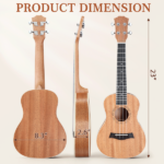 Replace 13882198 23in mahogany body rosewood fingerboard ukulele, cotton bag, capo, strap, picks*3, wrench tool - Image 6