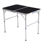 3ft Aluminum Alloy Folding Table Black - Image 3