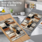 Three-piece kitchen rug set, non-slip and washable, abstract pattern kitchen hallway rug, soft and comfortable, suitable for sinks, floors, entrances, hallways and bathrooms. - Image 7
